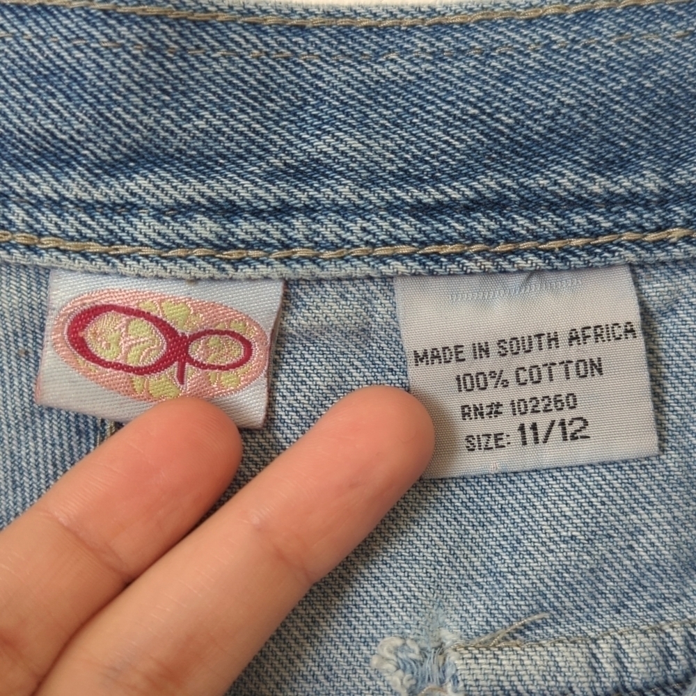 OP 90's Vintage Classic Medium Wash High Waisted Relaxed Fit Jean Shorts 11/12 - Picture 4 of 12